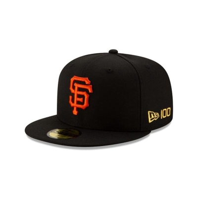 Black San Francisco Giants Hat - New Era MLB Team Color 59FIFTY Fitted Caps USA2189674